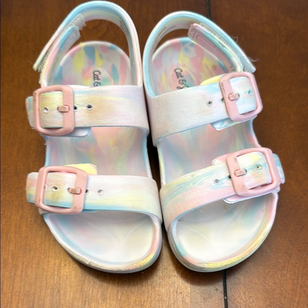 Cat & Jack Pink and White Sandals